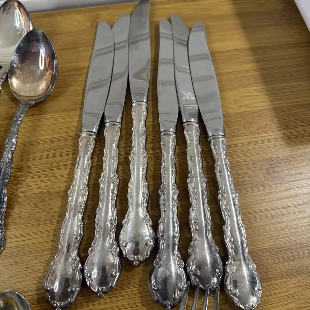Towle Londonderry Silverplate Flatware Set 34 Pc Vintage 1968 Hostess Service 6